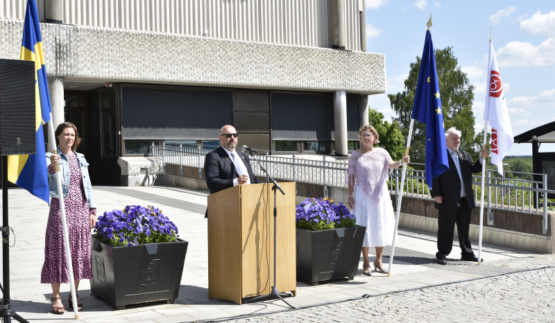 Christina Lindqvist (S), Niclas Palmgren (M), Marie Johansson (S) och Glenn Hummel (SD).