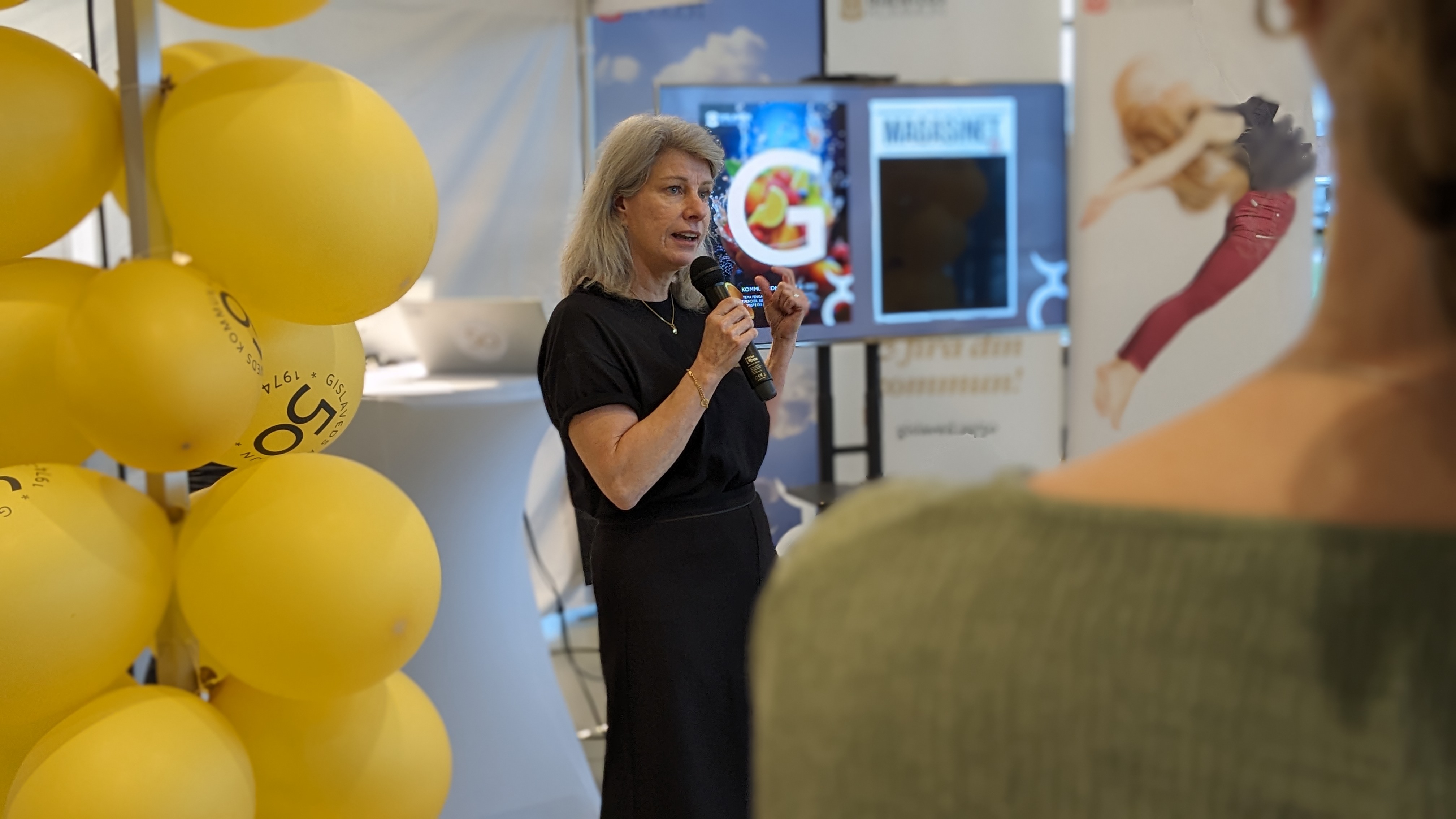 Ann Charlotte Clausen, kommunikationschef och projektledare för kommunens jubileumsfirande berättade om vikten av att nå ut med information till alla invånare.