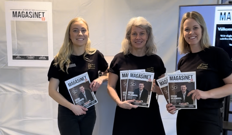 Hanna Åberg, Ann Charlotte Clausen och Josefin Leijon som arbetar på kommunikationsenheten.