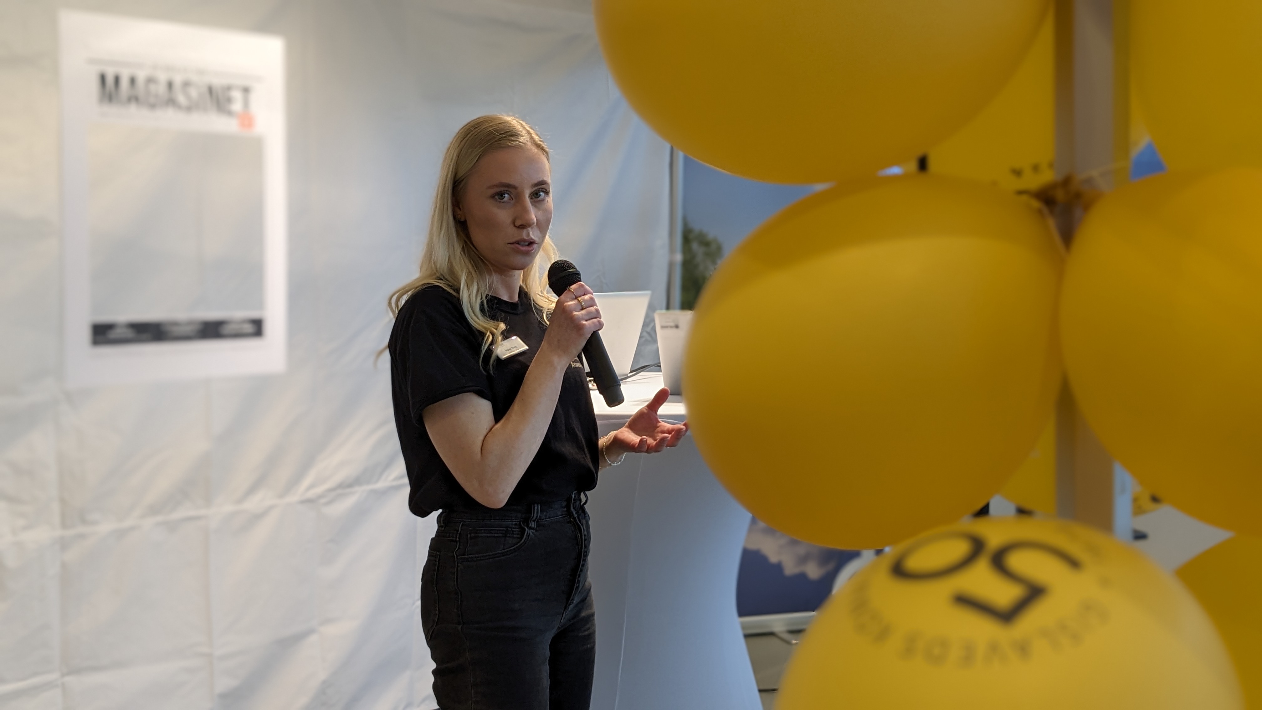 Hanna Åberg, kommunikatör och projektledare för Jubileumsmagasinet berättade om arbetets gång och magasinets innehåll.