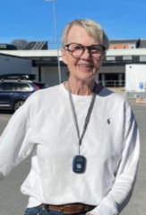Annicka med det mobila trygghetslarmet Abby