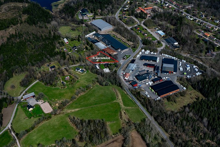 Flygfoto del av Burseryd