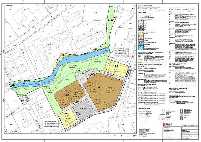 Plankarta, detaljplan för Bro till bro i Anderstorp