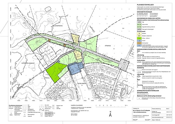 Plankarta för detaljplan, Trafikplats i Norra Smålandsstenar
