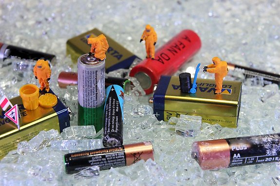 Farligt avfall batteri