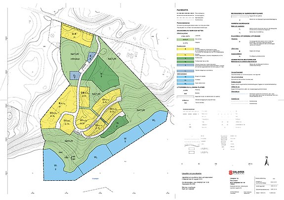 Plankarta för detaljplan för Viks strand, del av fastigheten Vik 1:58 i Hestra