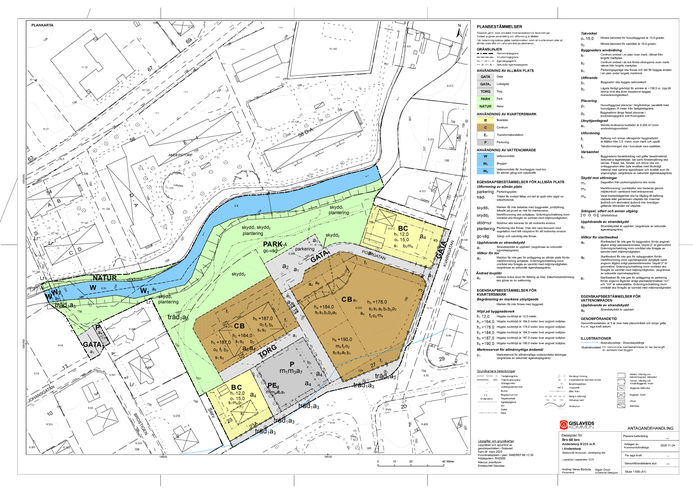 Plankarta för detaljplanen, Bro till bro i Anderstorp