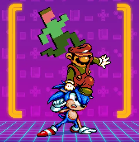 figurer från olika datorspel