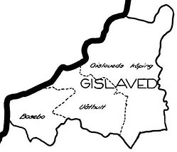 svartvit karta över gislaved och närliggande orter