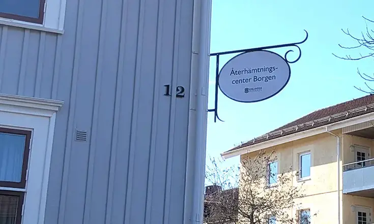 Bild på skylt för Återhämtningcenter Borgen